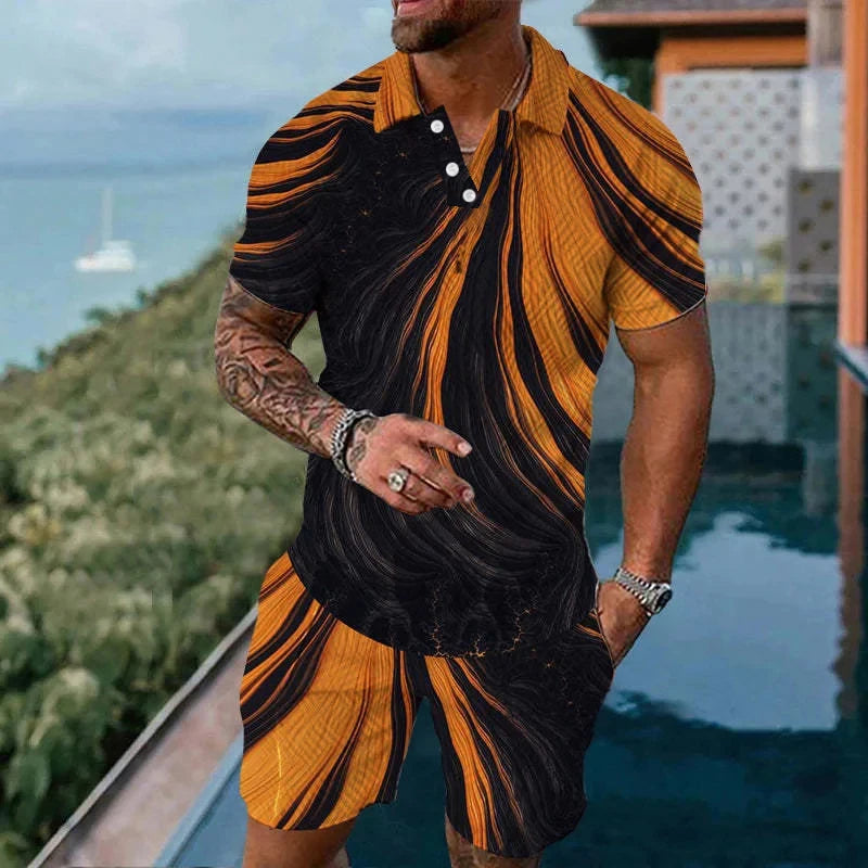 Homme Survêtement de Sport T-Shirt à Manches Courtes K&M