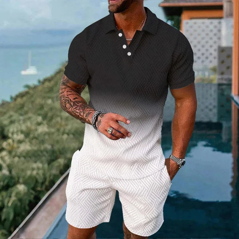Homme Survêtement de Sport T-Shirt à Manches Courtes K&M